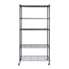 5 Tier Wire Shelves Rack Unit Storage Rack for Kitchen Office with Wheel Caster