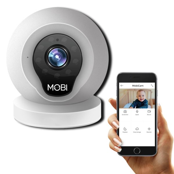 MobiCam® Multi-Purpose Monitoring System, WiFi Video Baby Monitor - Baby Monitoring System - WiFi Camera with 2-Way Audio, Nursery Camera, Motion Detection Alert, Support Micro-SD for Extra Recording