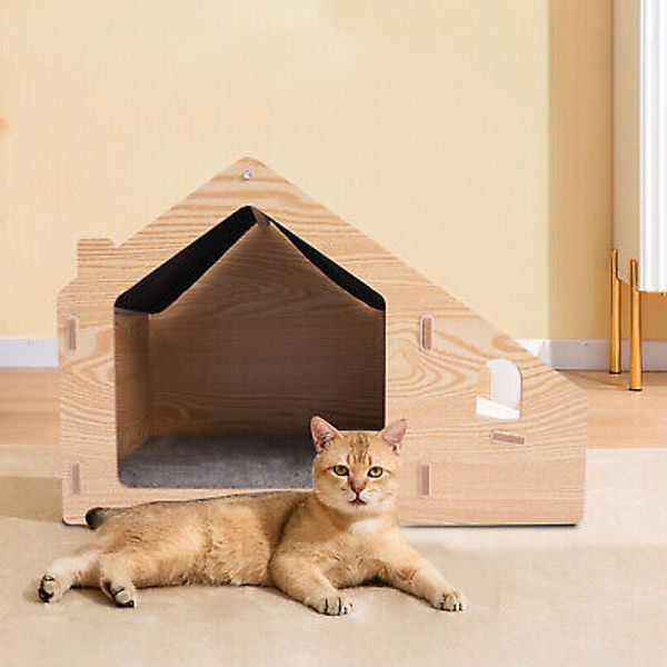 22.8*16.1*15.7" Cat House Cat House for Indoor Cat Pet House Cat Cave W/Mat