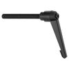 sourcing map M12 x 100mm Adjustable Knobs Handle Male Thread Push Button Ratchet Quick Release Locking Rotating Bolt for Lathe Machinery, Black