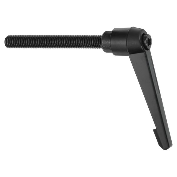 sourcing map M12 x 100mm Adjustable Knobs Handle Male Thread Push Button Ratchet Quick Release Locking Rotating Bolt for Lathe Machinery, Black