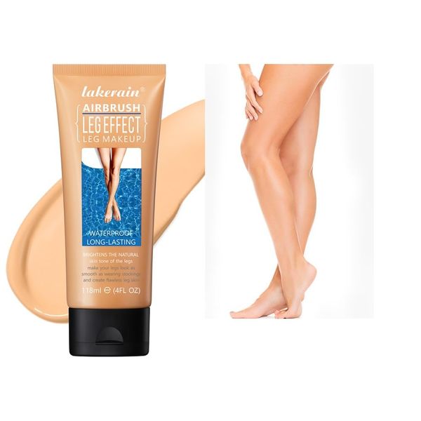 Bein Makeup Lotion, Airbrush Beine, Körper Makeup Foundation, wasserfest kein Transfer, Bein und Körper Narbenabdeckung Makeup für Tattoo Cover Up, Long Last Body Foundation,118ml #2 MEDIUM GLOW