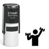 stampexpression - Weight Lifting Self Inking Rubber Stamp - Black Ink (A-62453)