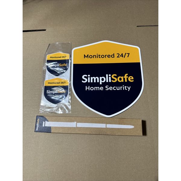 SimpliSafe Yard Sign Stake and Sign Home Security New in Box + 2 x Window Decals