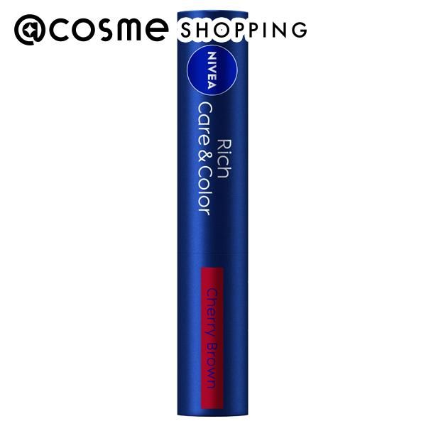 &quot;November 5th 10x points&quot; Nivea Rich Care &amp; Color Lip Cherry Brown Body/Fragrance-free 2g Lip balm @cosme