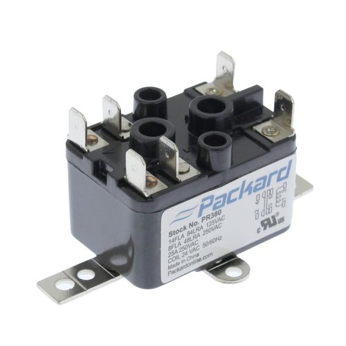 PACKARD PR380 Fan Relay 24 VAC Coil Voltage SPST NO NC Contacts