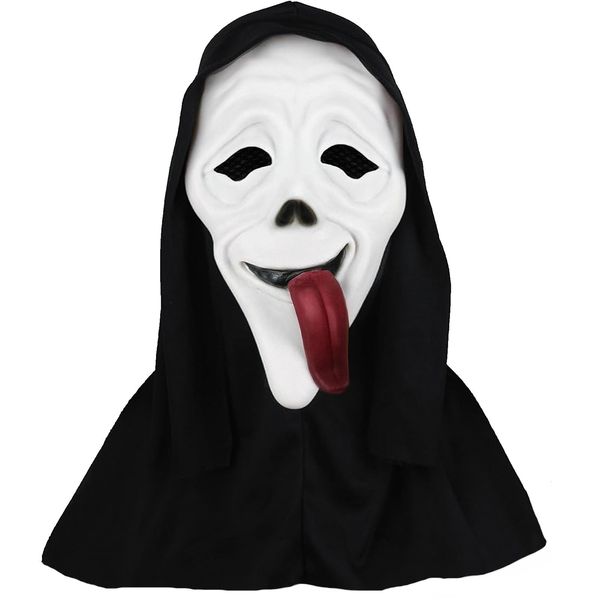 Halloween Ghostface Maske, Scream Maske Kinder Erwachsene Horror Ghostface Mask, Latex Ghost Face Maske Ghostface Kostüm Halloween Kostüm Gruselig Zubehör, für Halloween Fasching Karneval Party