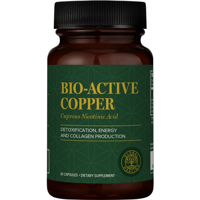 Global Healing Cu1 Micro-Activated Copper Supplement - Detox Support 30 Capsules