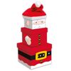 GIFTMAKER Christmas Small 3 Piece Stacking Nested Gift Box Set Santa Design