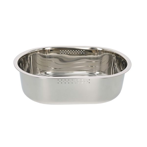 Takagi TAKAGI Stainless Steel Oval Shaped Wash Tub with Drain Hole Silver Tub with Excellent Corrosion Resistance Hygienic Water Wash Place Wash Kitchen Sink