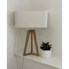 Cream Velvet Brushed Gold Rounded Rectangle Lampshade