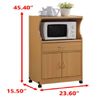 Microwave Kitchen Cart Storage Shelf Toaster Oven Rolling Stand Rack Organizer