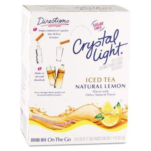 Crystal Light 00757 on the Go, Iced Tea, 16oz Packets, 30/Box