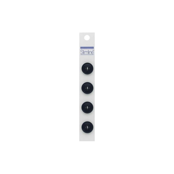 Slimline Buttons 5/8" Navy Blue 4pc Hook #58