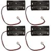 4 Pack AA Battery Holder with JST Connector (Holds 2 AA Batteries), Measures ...