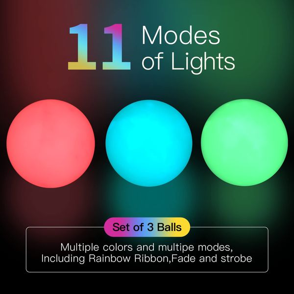 POITOI Juggling Balls Light Up Juggling Balls Glow in The Dark Juggling Balls USB Rechargeable Glowing Juggling Ball for Beginners and Professionals Set of 3