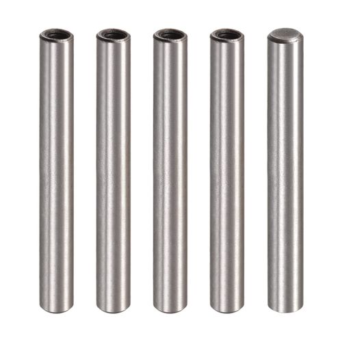 uxcell M4 Internal Screw Knock Pins, 0.2 x 2.2 inches (6 x 55 mm), Chamfered Flat Carbon Steel, Cylindrical Pin, Bed, Bookcase, Hardware, Industrial Pins, Pack of 5