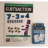4pc Math FLASH CARDS Addition, Subtraction & Workbooks 1st & 2nd Grade School