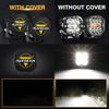 AUXBEAM 3" LED Work Light Bar Strobe Flash Amber Pods Driving+Black Cover Shield