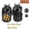 ETUKER 12V Waterproof Trailer Connector, Towing Plug Ma