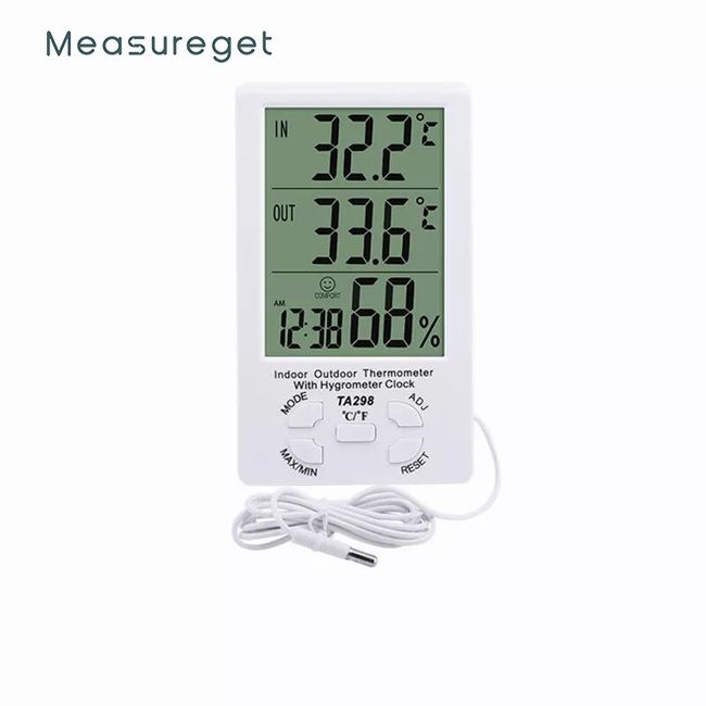 Digital Thermometer Indoor Outdoor Thermometer Hygrometer With