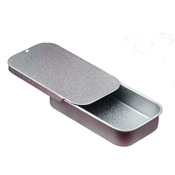 10ml Rectangular Tin with Sliding Lid - Small Travel Container/Sweets/Lip Balm/Favour/Gift/Pill/Cosmetic Box