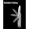 KeyUnity KK19 Small Pocket Knife, Lightweight Titanium Handle, Compact EDC Tool for Everyday Carry(Gray)