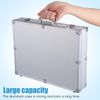 ERINGOGO Carrying Case for Measuring Instruments, Lockable Aluminium Box, Tool Compartment, Foam Padding Case, 28.5x37x7.5cm