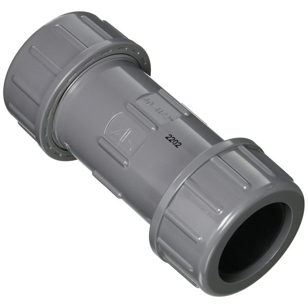 HS Valve, U-PVC HS Long Union Fitting, VP21040, Bag Nut Insertion Type, Connection Diameter 40A, Model VP21040