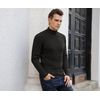 Sailwind Men's Knitted Turtleneck Pullover Twisted Casual Soft Pullover for Men, Aa-dark grey