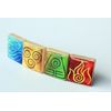 Four Nations Wooden Tile Hair Barrette