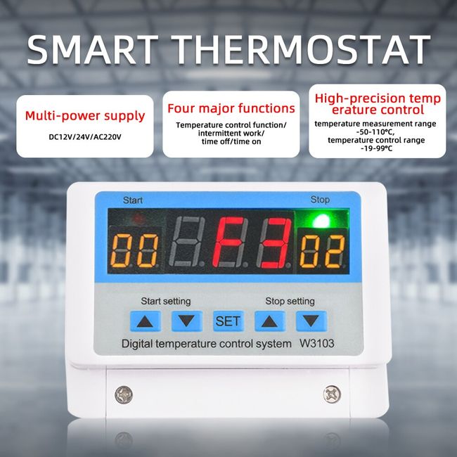 digital thermostat w88 12v 24v 220v