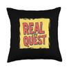 Vibrant Real Life Quest Speech Emblem Throw Pillow