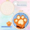 JSRQT 2-Piece Punch Needle Coaster Kit - Beginner's Rug Hooking Set with Cat Claw Pattern