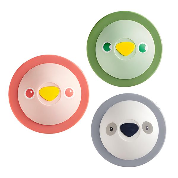 JYJLLM 3 Pcs cartoon Birds Silicone Drain Protector with Sucker, hair catcher，Sink Strainer Protector, Shower Drain Covers Hair Catcher, Strainer Plug Trap Filter for Bathroom, Kitchen
