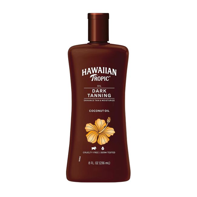 Hawaiian Tropic Dark Tanning Oil Original 8 oz (Pack of 3)