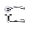 Sienna Door Handle Lever On Rose - Polished Chrome