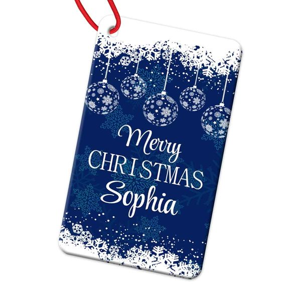 Personalised Any Name Rectangle Christmas Bauble Tree Decoration Gift Present 102