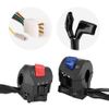 Motorcycle Handlebar Control 2Pcs 7/8" Left and Right Mount Switch With Horn and Ignition Control On/Off Button