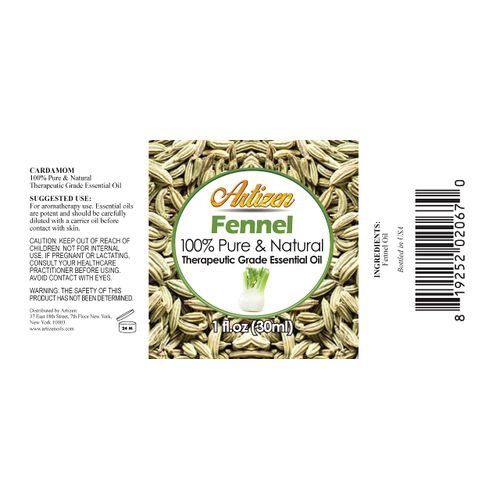Artizen 30ml Oils - Fennel Essential Oil - 1 Fluid Ounce