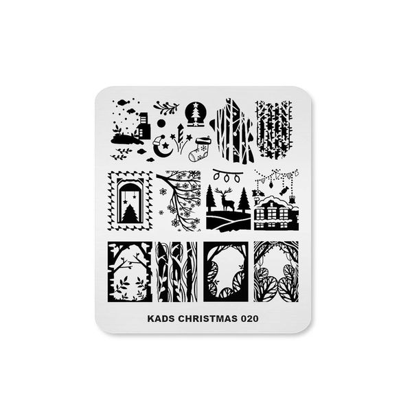 Alexnailart Nail Stamping Plate Christmas Halloween Nail Plates Manicure Templates Nail Art Printing Tool (CHRISTMAS 020)