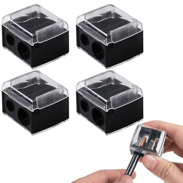 EYVRPAU Universal Makeup Sharpener Pencil Sharpener, Handy for On the Go Pack of 4