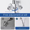 Shower Head Showerhead Holder Bracket Suction Cup Wall Mount Adjustable Removable, 1 Pack Silver