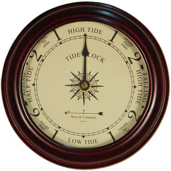 6" CHERRY TIDE CLOCK BY WEST & CO.