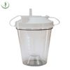 Suction Canister 800mL Turret Lid Float Valve Rigid Plastic Graduated Disposable