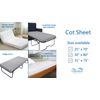 Cot Size Fitted Sheets for Narrow Twin/Camp Rvs Bunk/Spilt Queen Bed 30"x80"
