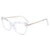 FEISEDY Crystal Cat Eye Glasses Frame Blue Light Blocking Computer Eyewear B2500
