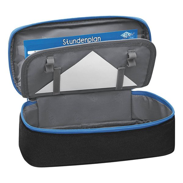 Wedo 24243010 Pencil Case with Inner Flap - Black/Blue