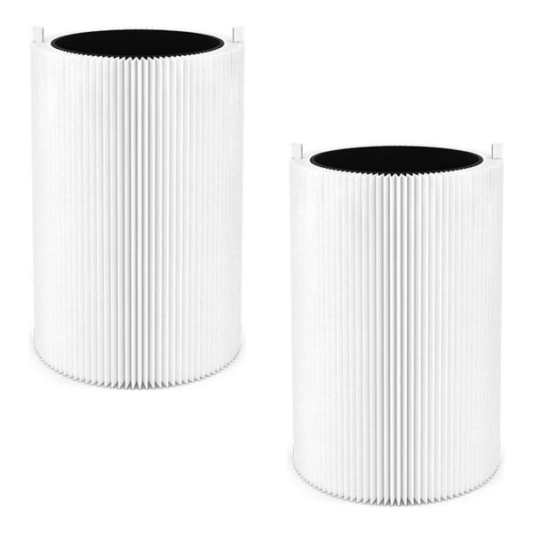 Air Filter for Blueair Blue Pure 411 / Blueair Blue 3210 Air Purifier, True HEPA & Activated Carbon Replacement Filter (2 Pack)