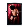 View from Behind Red Curtain Black Matte Lighter